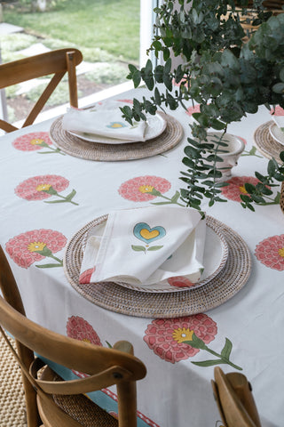 Big Happy Poppy Tablecloth