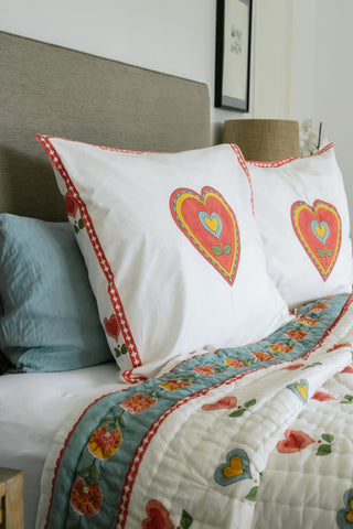 Big Happy Heart Pillow Slips