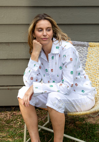 Ditsy Flower Embroidered Shirt - SALE