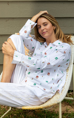 Ditsy Flower Embroidered Shirt