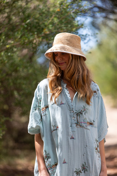 Yas Palms Caftan with Belt