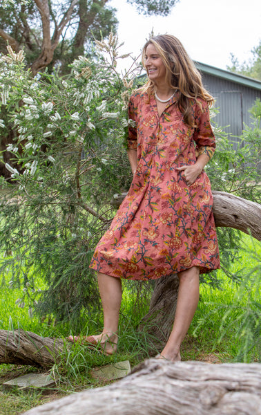 Charleston Floral Shirtdress Midi