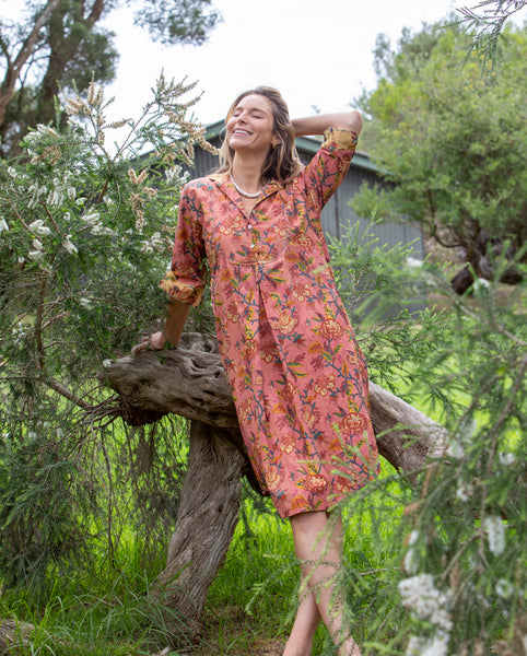 Charleston Floral Shirtdress Midi