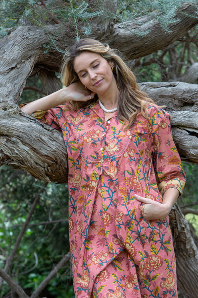 Charleston Floral Shirtdress Maxi