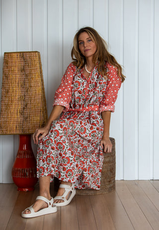 Folk Love Maxi Dress with Belt - SALE