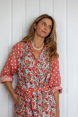 Folk Love Maxi Dress with Belt - SALE