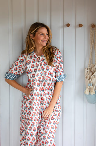 Flower Bunch Shirtdress Maxi