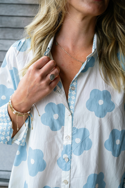 Poppy Flower Shirtdress