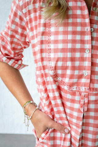 Harry Gingham Shirtdress - Maxi