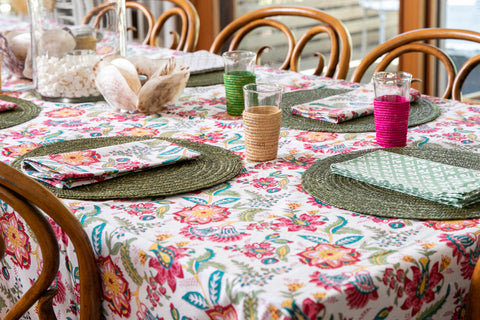 Castaway Floral Tablecloth 12 Seater