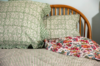 Paisley Frill Pillow Case Pair - Euro - SALE