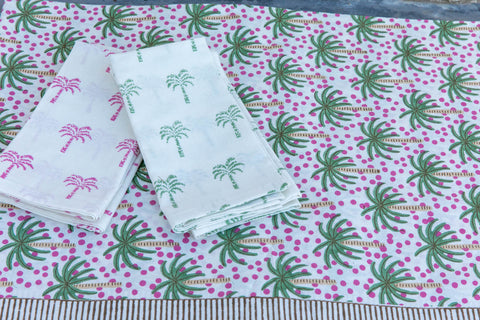 Palm Tree Spot Tablecloth 12 Seater