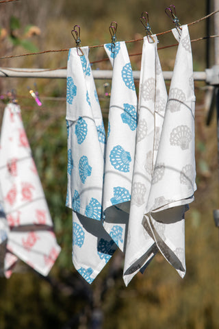 Fan Shell Napkin Set 6 - SALE