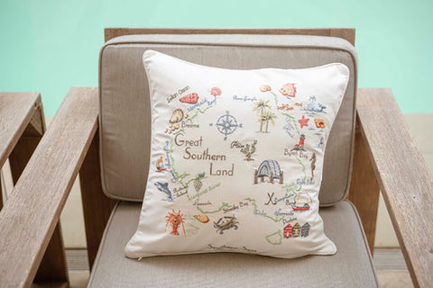 GSL Emb Cushion Cover, 50X50, does not incl insert